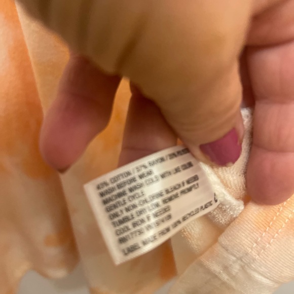 Wild Fable Orange and White Tie Dye Dress Size M - Picture 4 of 6